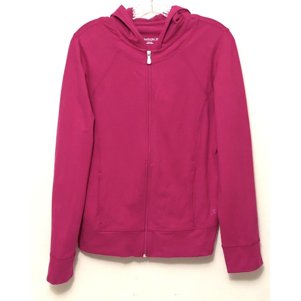 Danskin Pink Fuchsia Zip Up Hoodie Jacket Activewear Sport Gym Yoga Medium M